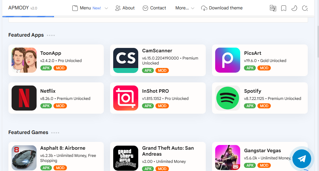 APMODY – Premium Blogger Theme